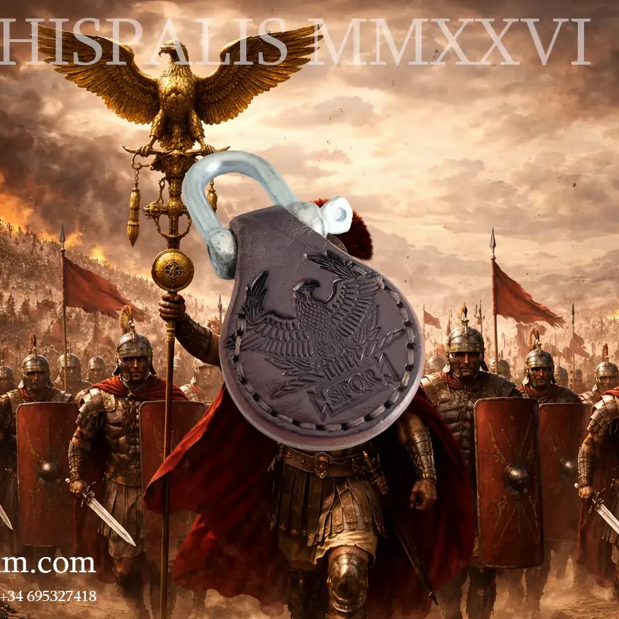 Llavero SPQR marrón